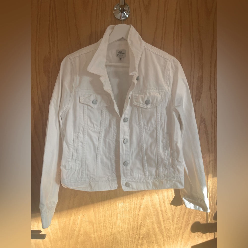 J crew white denim jacket